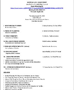 Local School Leadership Council Meeting